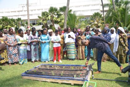 Une démonstration de techniques d'irrigation